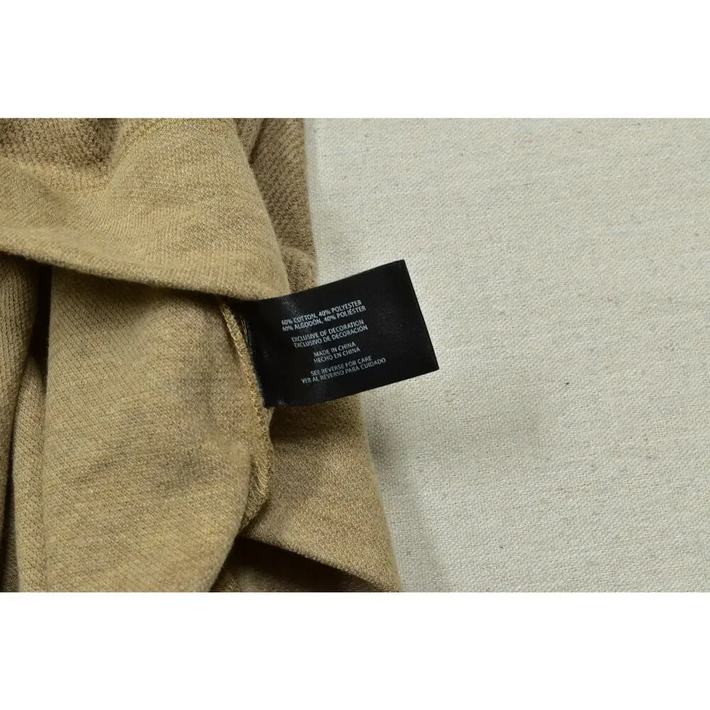 NEW Banana Republic Men's Size S Tan Waffle Quarter-Zip Pullover Sweater NWT